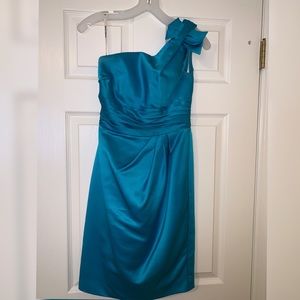 Blue Satin Dress